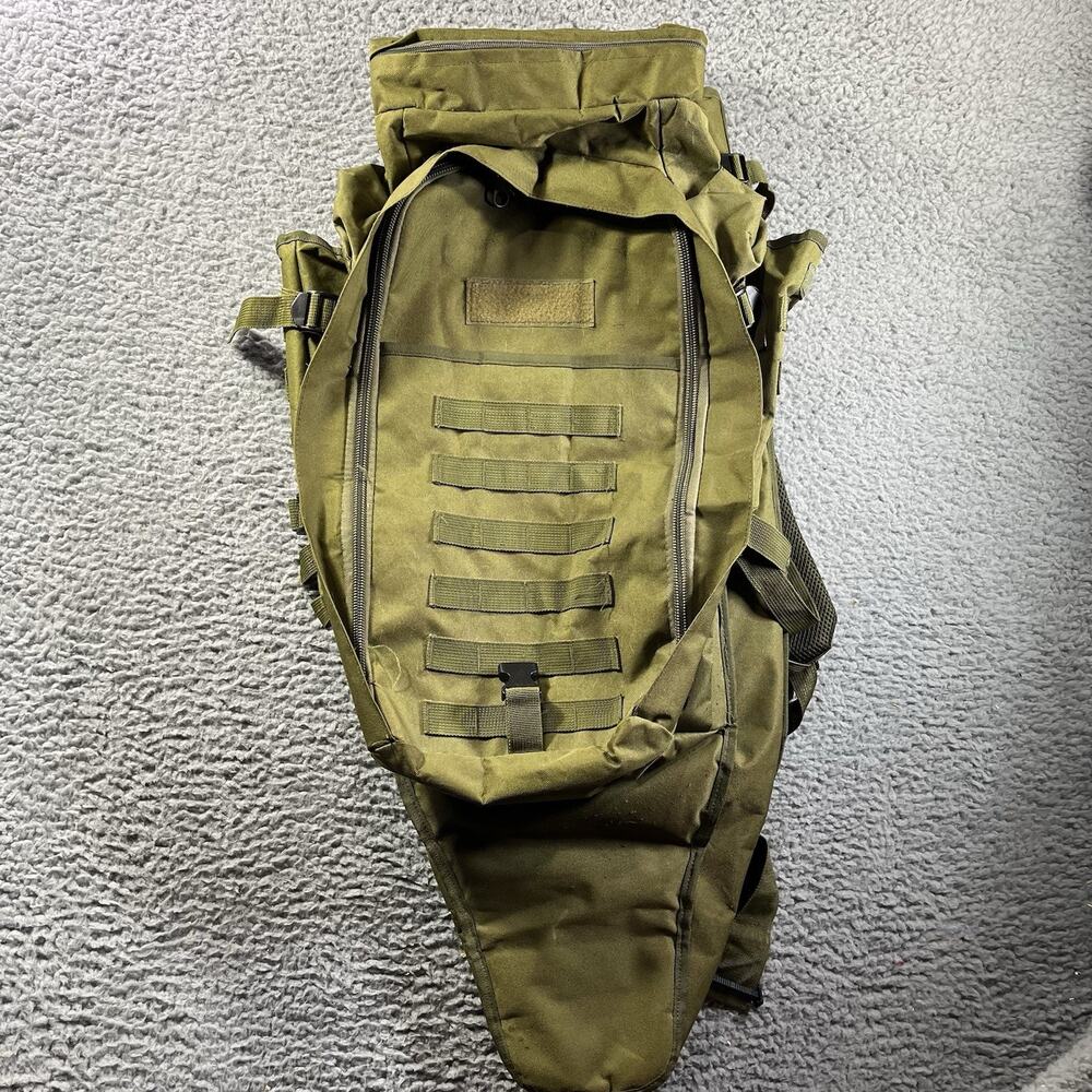 Tactical Soft Rifle Case 32" Gun Bag Backpack Range MOLLE Olive Drab Green